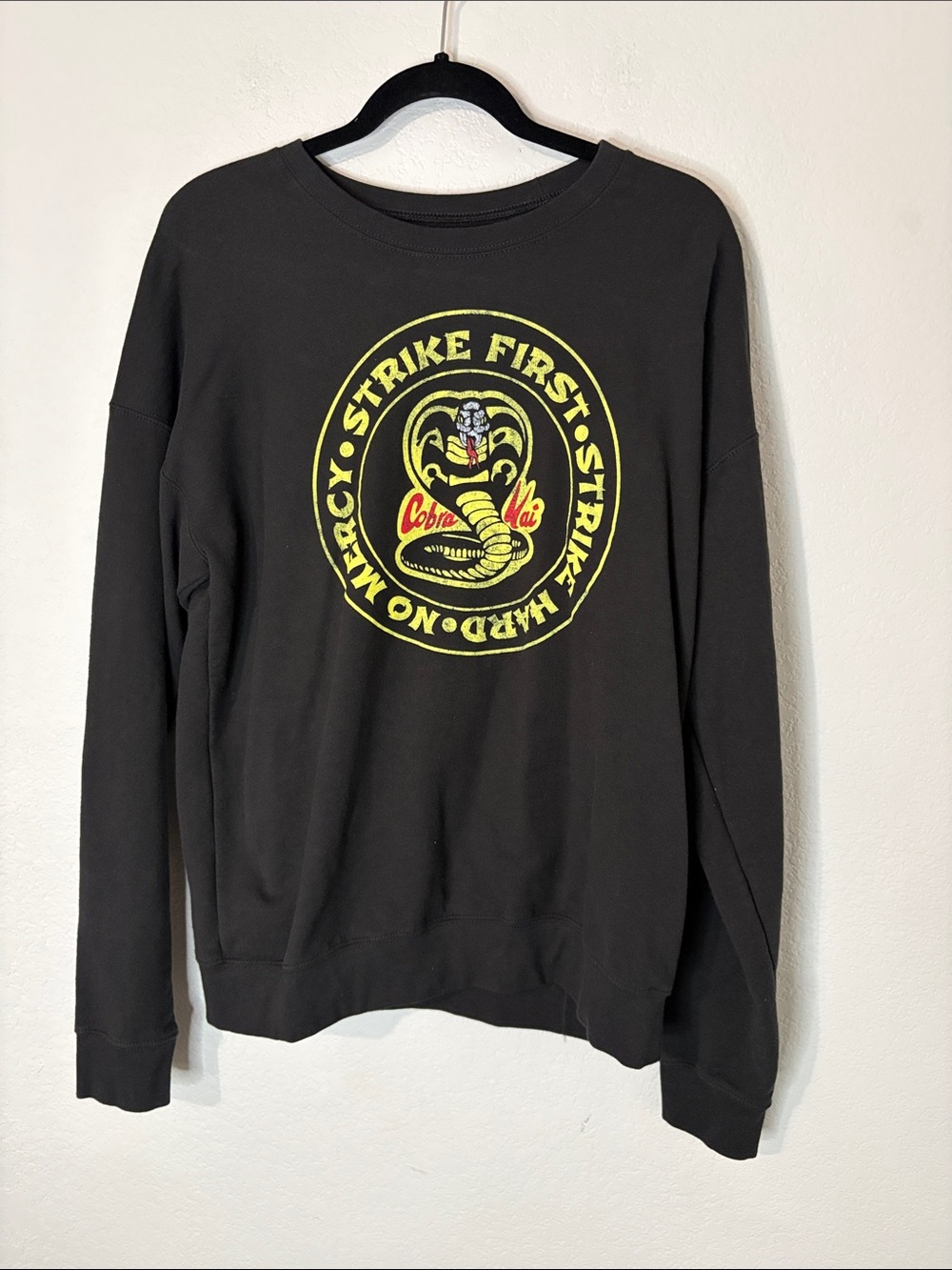 Cobra Kai Ripple Junction Black NWOT Sweatshirt L